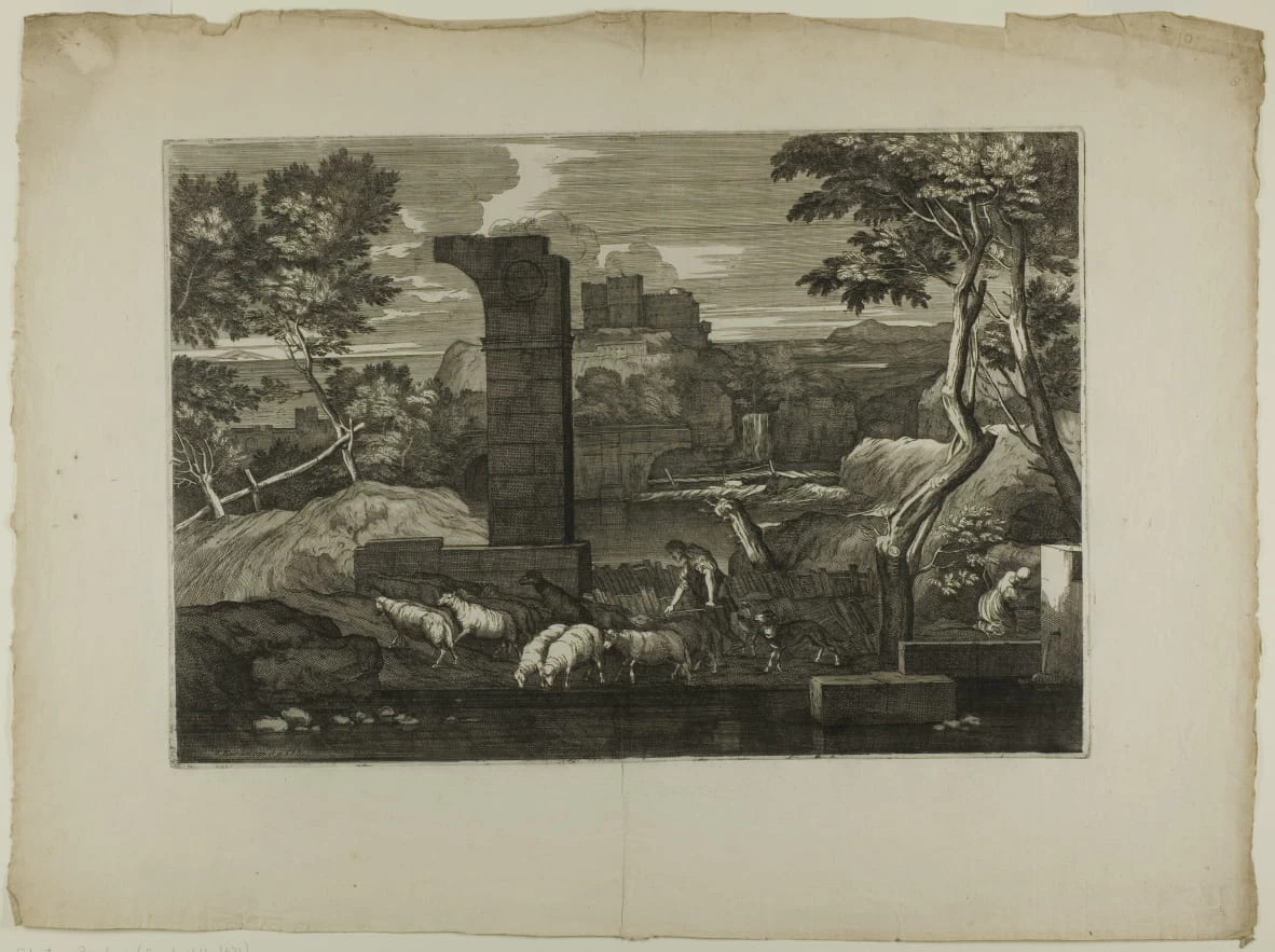 Paesaggio con un pastore e il suo gregge - Art Institute of Chicago